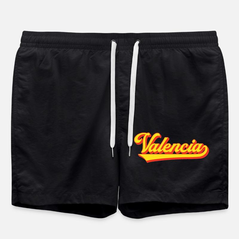 Valencia Script Logo - Badeshorts - Schwarz