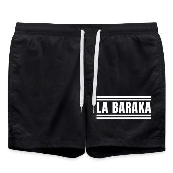 Baraka, la baraka, avoir de la chance - Short de bain - noir - Devant - AI Model Male 185 light (185cm)