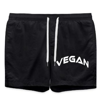 Végétalien - Short de bain - noir - Devant - AI Model Male 185 light (185cm)