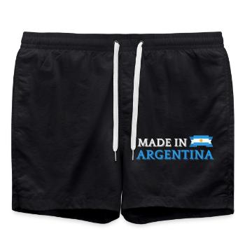 Fabriqué en Argentine, fierté argentine - Short de bain - noir - Devant - AI Model Male 185 light (185cm)
