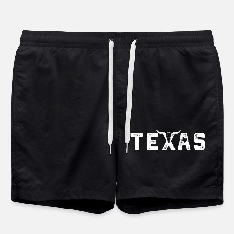 Mot-symbole Texas Bold en détresse - Short de bain - noir