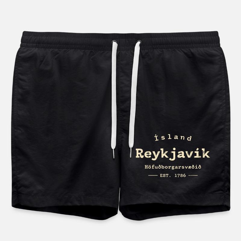 Reykjavik Islande - Short de bain - noir