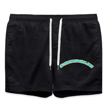 STRANDKLAR - Badeshorts - Schwarz - Vorne - AI Model Male 185 light (185cm)
