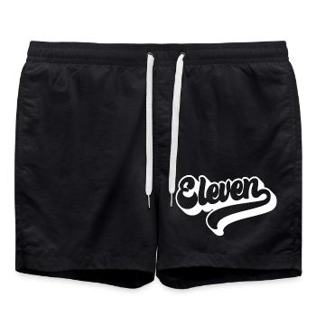 Onze 11e anniversaire Enfants Garçons Filles 11 ans - Short de bain - noir - Devant - AI Model Male 185 light (185cm)