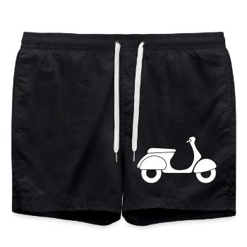 Scooter Italie symbole vacances Fan Vintage rétro Fun - Short de bain - noir - Devant - AI Model Male 185 light (185cm)