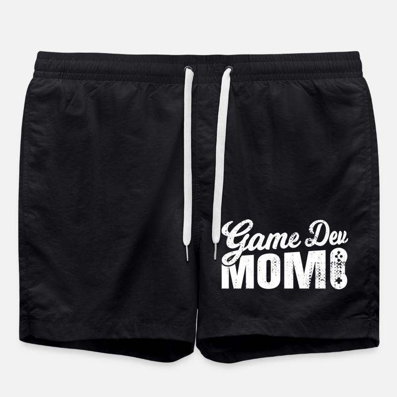 Game Dev Mom - Swim Trunks - black