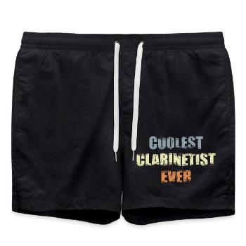 Coolest clarinet player - Swim Trunks - black - Front - AI Model Male 185 light (185cm)