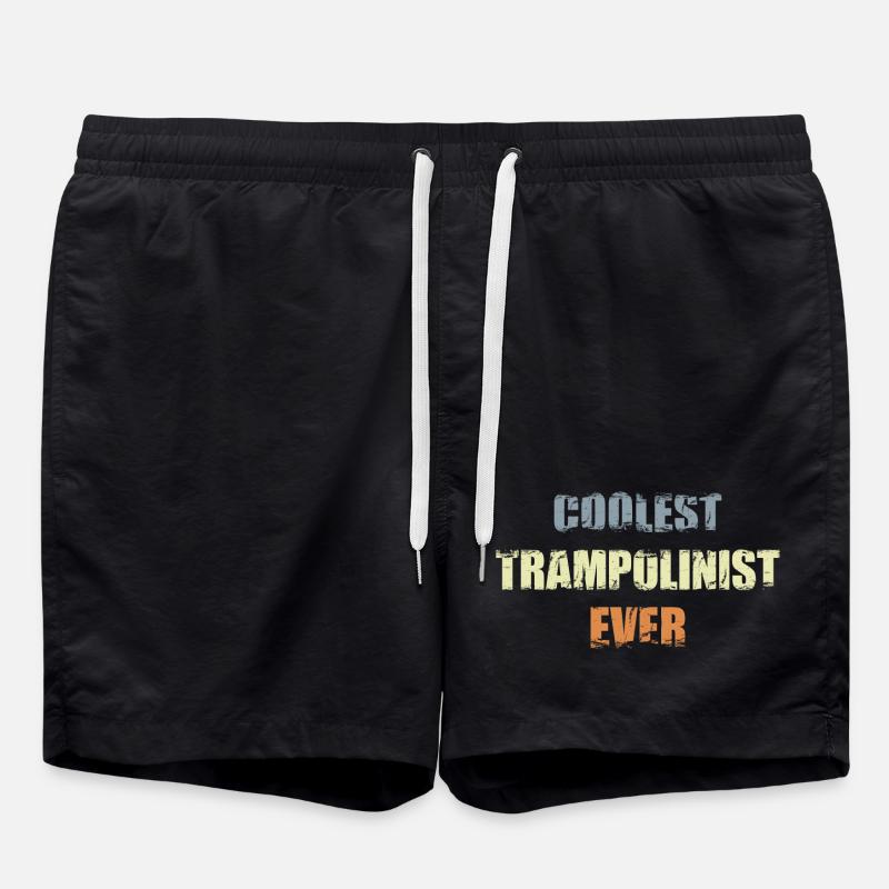 Cooler Trampolin Sportler - Badeshorts - Schwarz