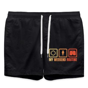 Amateurs de crème glacée - Short de bain - noir - Devant - AI Model Male 185 light (185cm)