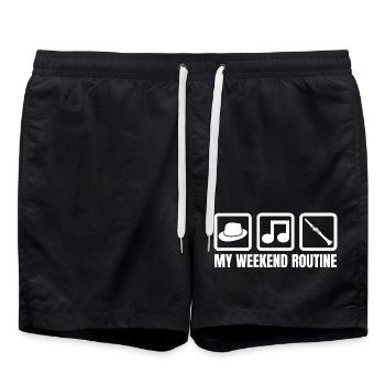 Clarinet Weekend - Swim Trunks - black - Front - AI Model Male 185 light (185cm)