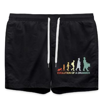 Vintage drummer Evolution - Swim Trunks - black - Front - AI Model Male 185 light (185cm)