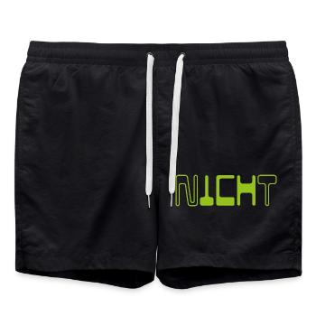 Nicht ICH - ICH Nicht  - Badeshorts - Schwarz - Vorne - AI Model Male 185 light (185cm)