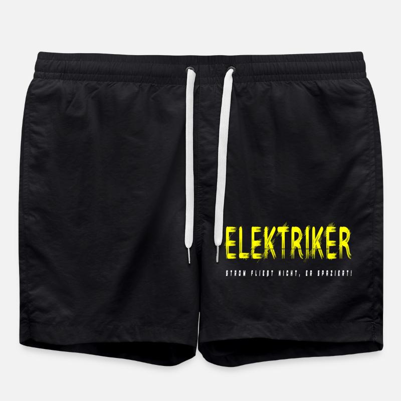 Elektriker Handwerker Design - Badeshorts - Schwarz