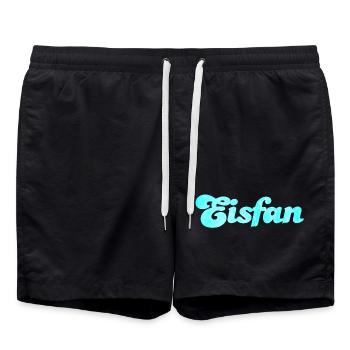 Eisfan cool Statement Eiscreme Eis Eiskrem Fan - Badeshorts - Schwarz - Vorne - AI Model Male 185 light (185cm)
