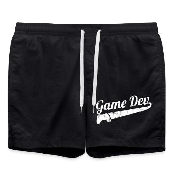 Game Developer - Swim Trunks - black - Front - AI Model Male 185 light (185cm)