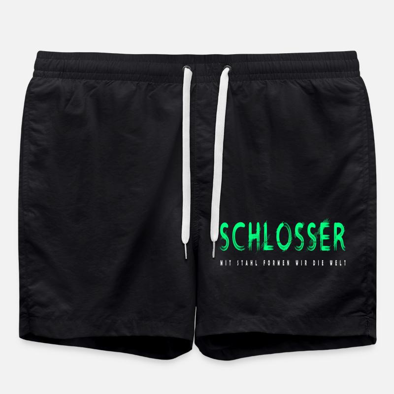Schlosser Handwerker Design - Badeshorts - Schwarz