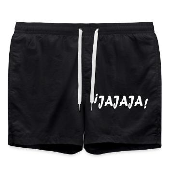 Jajajaja riant en espagnol - Short de bain - noir - Devant - AI Model Male 185 light (185cm)