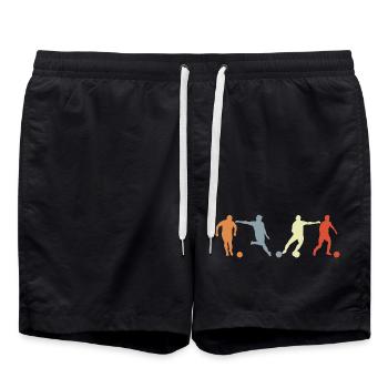 Soccer Player Drawing - Swim Trunks - black - Front - AI Model Male 185 light (185cm)