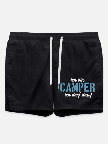 Ich bin Camper, ich darf das! - Badeshorts - Schwarz