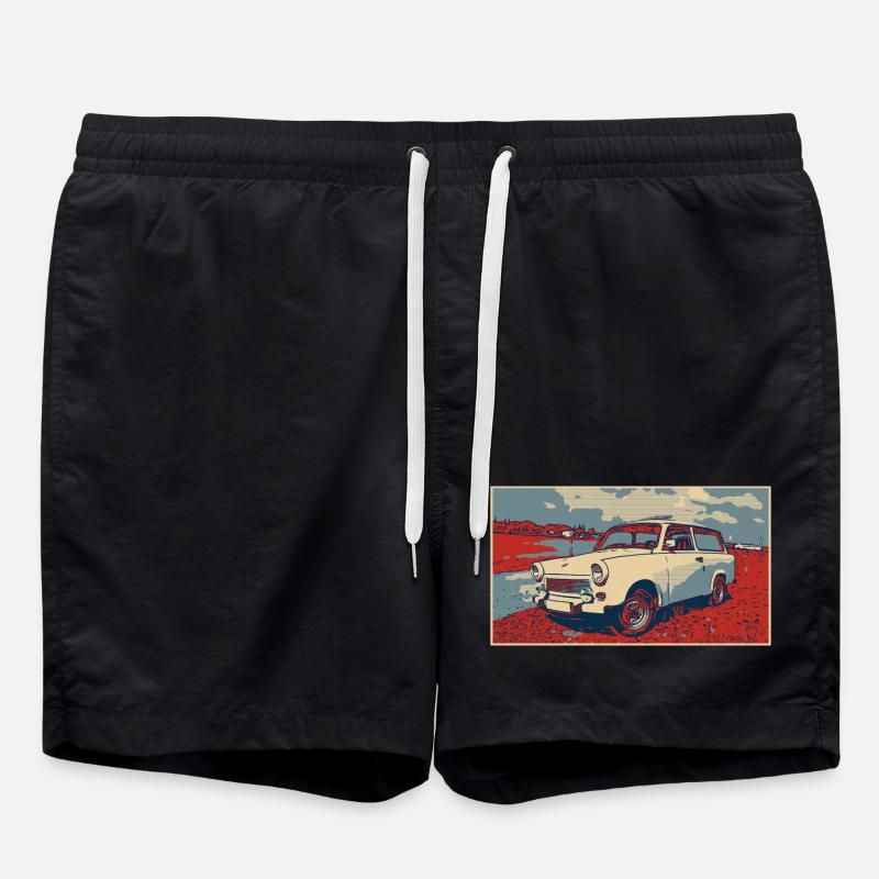 Trabant DDR - Badeshorts - Schwarz