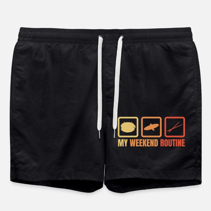 My weekend routine - Swim Trunks - black