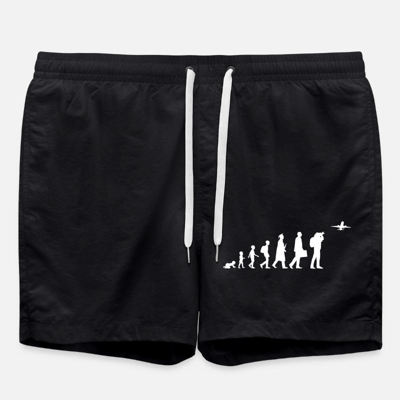 Evolution Flugzeugliebhaber - Badeshorts - Schwarz