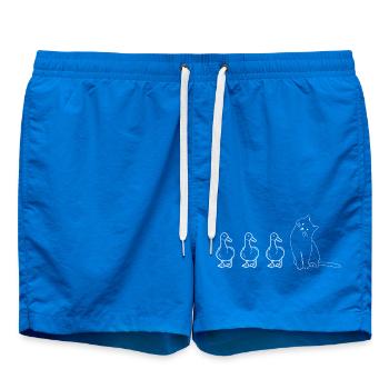 Animaux mignons canards et chat - Short de bain - cobalt blue - Devant