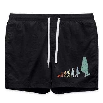 Vintage Windsurfer Evolution - Short de bain - noir - Devant - AI Model Male 185 light (185cm)
