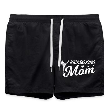 Mère kickboxeuse - Short de bain - noir - Devant - AI Model Male 185 light (185cm)