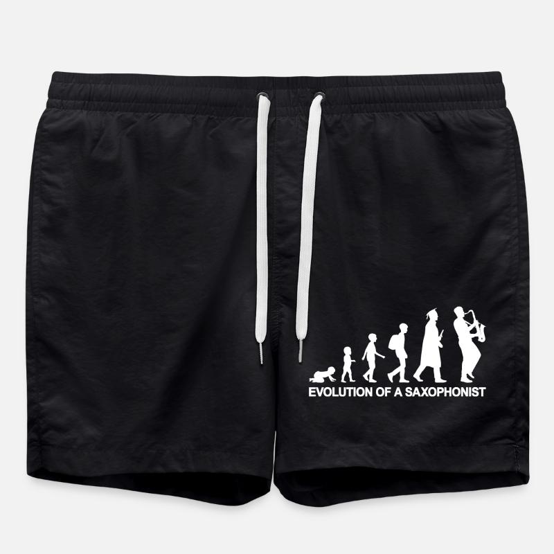 Evolution of A Saxophonist - Swim Trunks - black