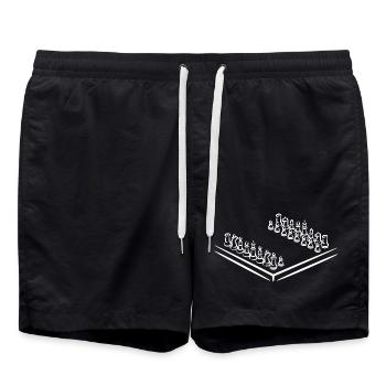 Échecs - Short de bain - noir - Devant - AI Model Male 185 light (185cm)