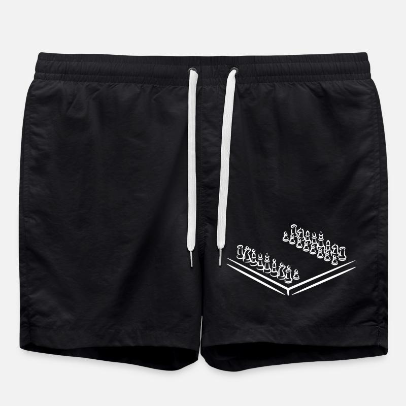 Chess - Swim Trunks - black