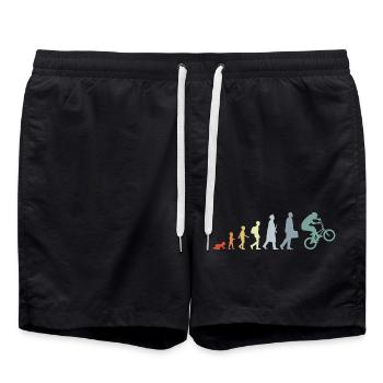 Vintage BMX Evolution - Badeshorts - Schwarz - Vorne - AI Model Male 185 light (185cm)