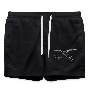 Möwe - DarssCoast Möwen Collection - Badeshorts - Schwarz - Vorne - AI Model Male 185 light (185cm)
