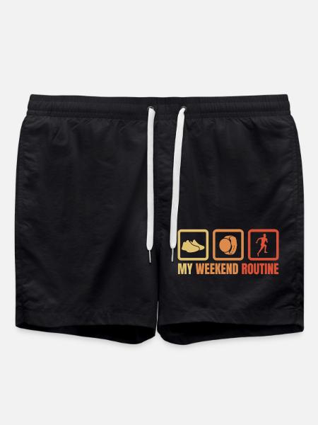 Runner Weekend Routine - Swim Trunks - black