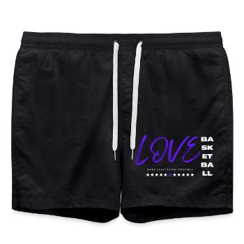 Love basketball blue - Short de bain - noir - Devant - AI Model Male 185 light (185cm)