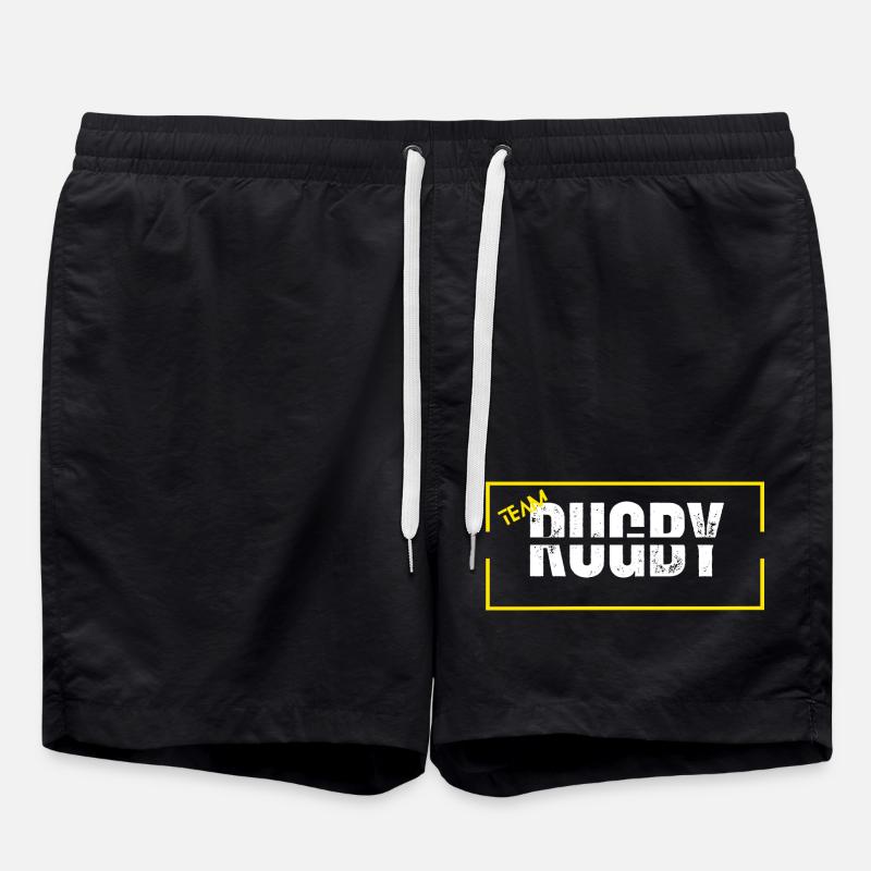 Mannschaft Rugby gelb - Badeshorts - Schwarz