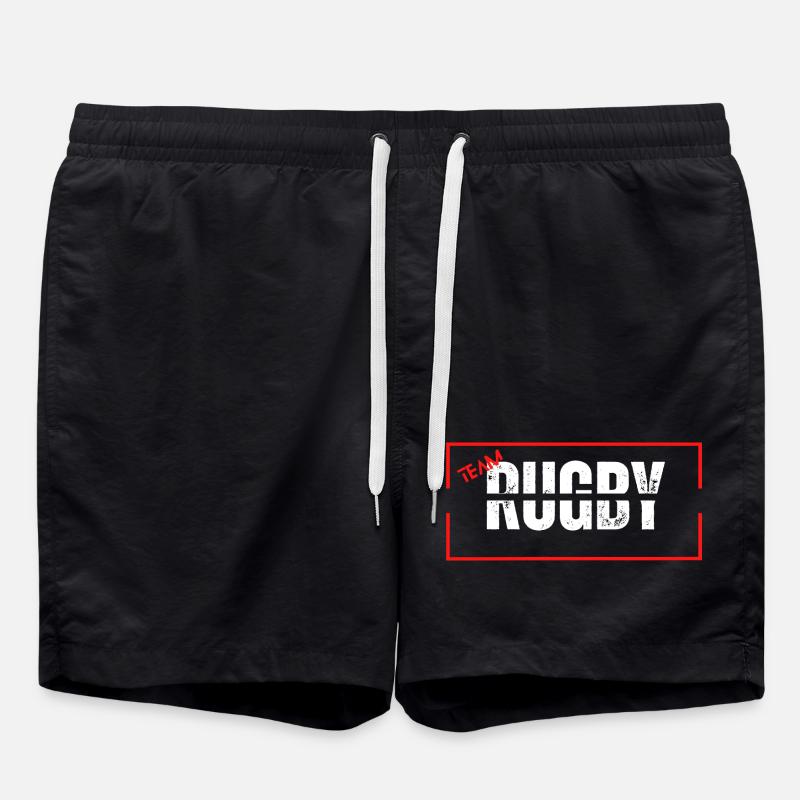 Mannschaft Rugby Rot - Badeshorts - Schwarz