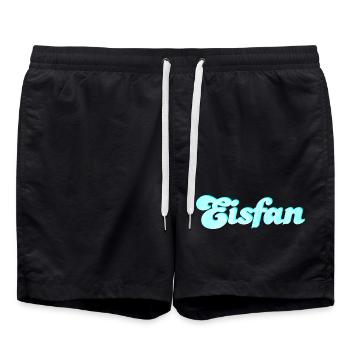 Eis Fan Eiscreme süß Sommer Eiskrem Handschrift - Badeshorts - Schwarz - Vorne - AI Model Male 185 light (185cm)