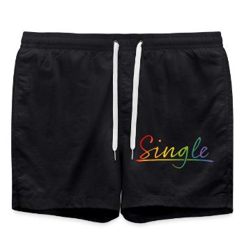Pride Shirt Single - Badeshorts - Schwarz - Vorne - AI Model Male 185 light (185cm)