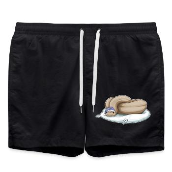 Oreiller de couchage serpent - Short de bain - noir - Devant - AI Model Male 185 light (185cm)