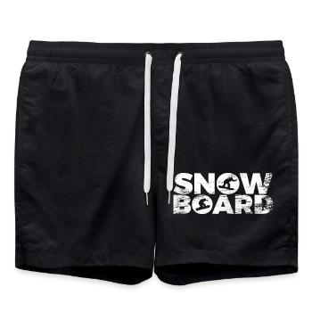 Snowboarding - Swim Trunks - black - Front - AI Model Male 185 light (185cm)