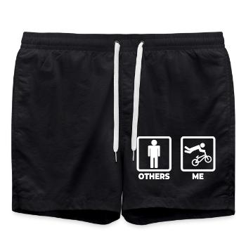 BMX Routine - Swim Trunks - black - Front - AI Model Male 185 light (185cm)