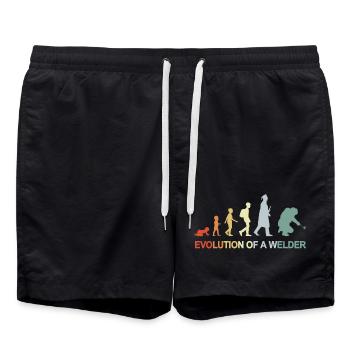Évolution du soudage vintage - Short de bain - noir - Devant - AI Model Male 185 light (185cm)