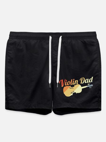 Violinist Dad - Swim Trunks - black