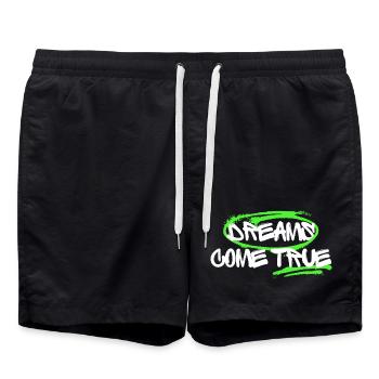 Des graffitis inspirants avec un motif de rêve - Short de bain - noir - Devant - AI Model Male 185 light (185cm)