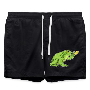 Frog Birthday Toad - Swim Trunks - black - Front - AI Model Male 185 light (185cm)