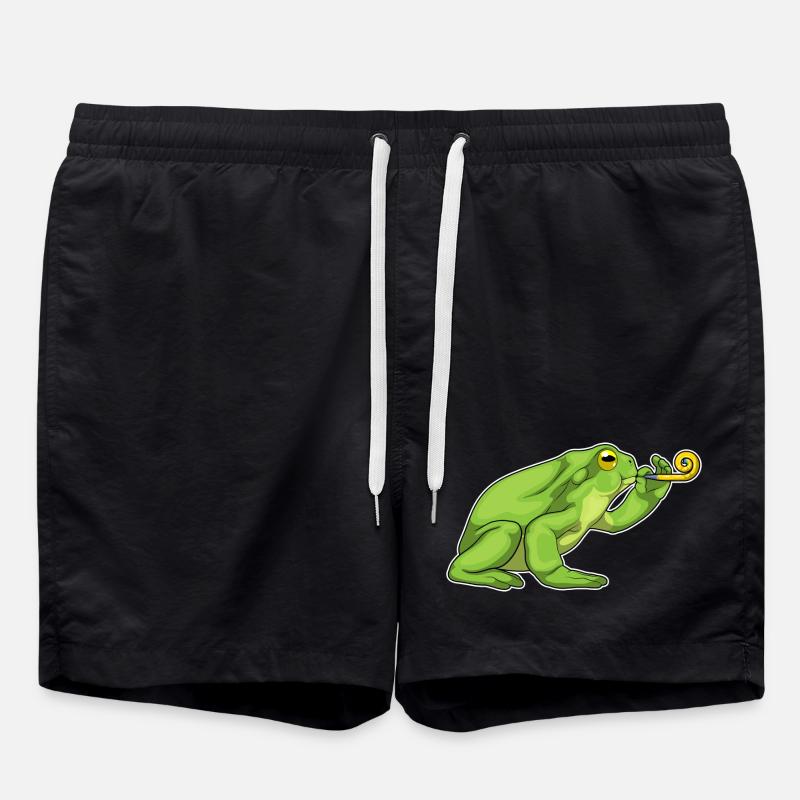 Frosch Party Tröte - Badeshorts - Schwarz