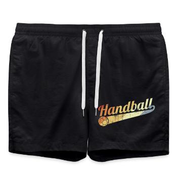 Vintage Handball - Short de bain - noir - Devant - AI Model Male 185 light (185cm)