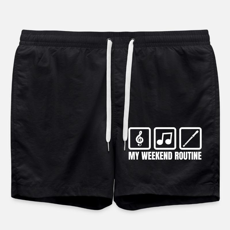 Meine Wochenendroutine - Badeshorts - Schwarz